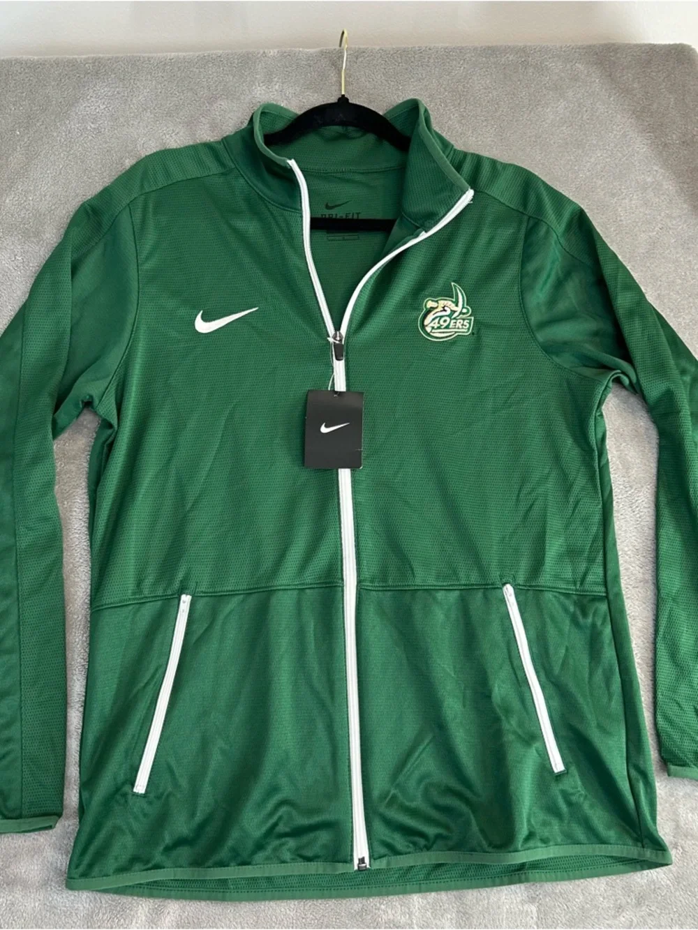 Nike Charlotte 49ers College‎ Track Jacket Men’s Sweater Color Green Size Small